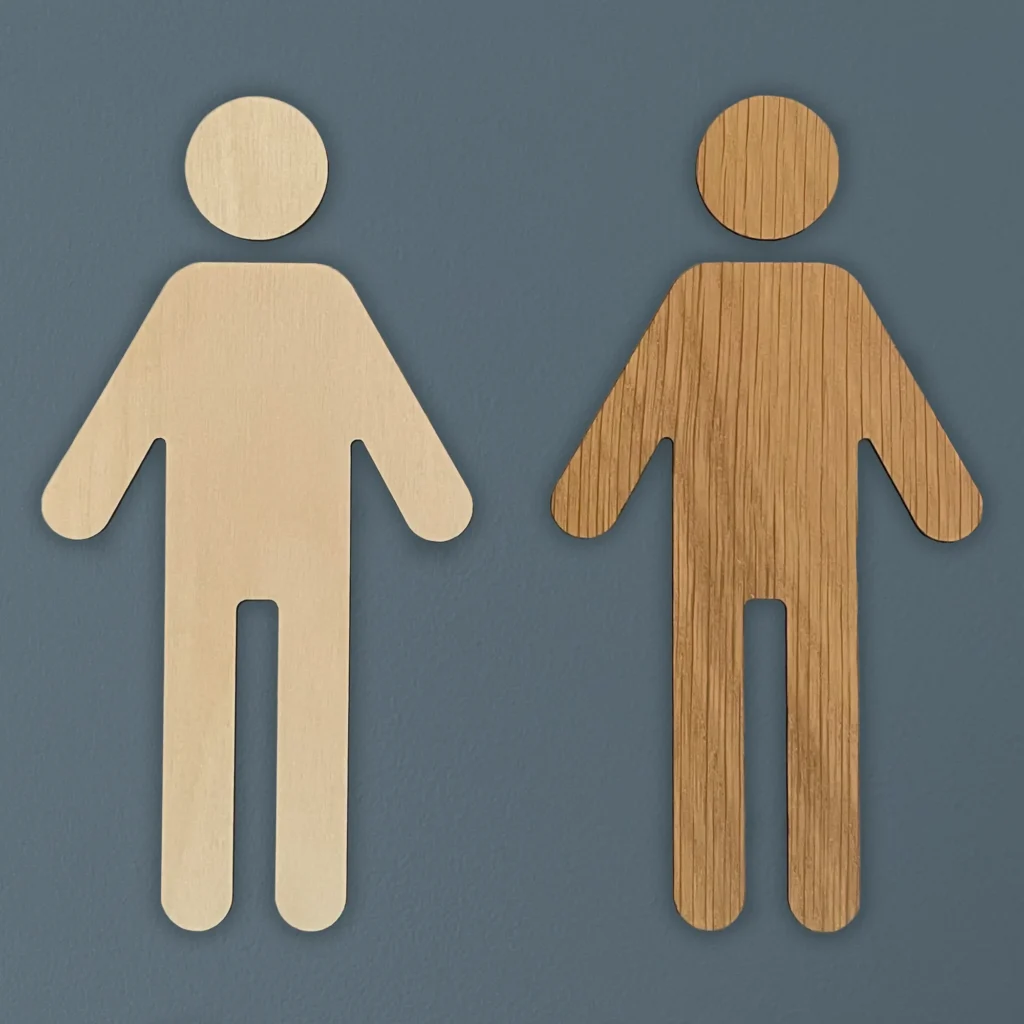 WC kyltti miehet koivu tammi Koivus wc opaste miesten vessa