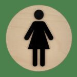 WC-kyltti naiset (koivu)