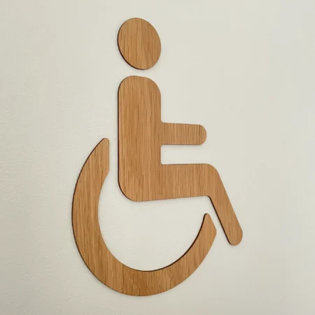 WC-kyltti inva koivus pyörätuoli tammi