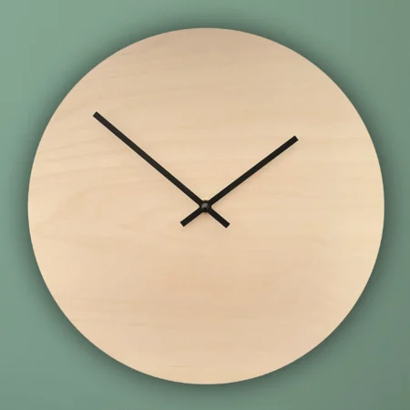 Koivus seinäkello 30cm koivu ilman numeroita