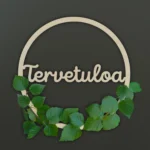 Tervetuloa-kranssi puinen koivus