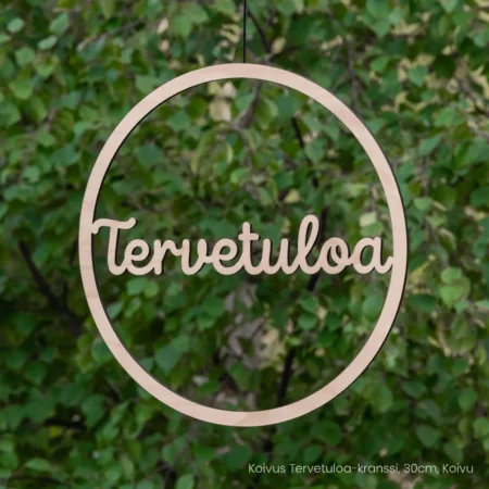 Tervetuloa kranssi puinen koivuvaneri koivus oveen