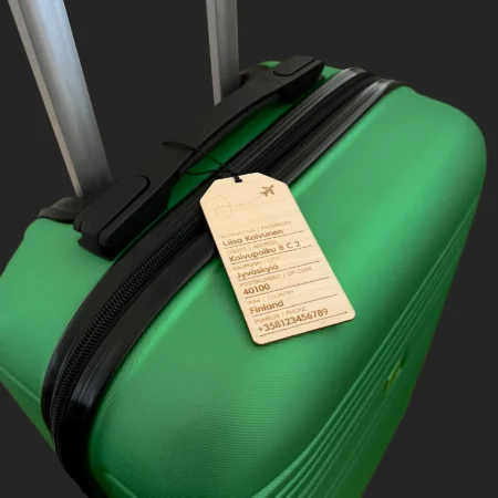 Matkalaukkutagi Matkalaukkutägi koivus kyltti matkalaukkuun matkatarvikkeet matkalaukku