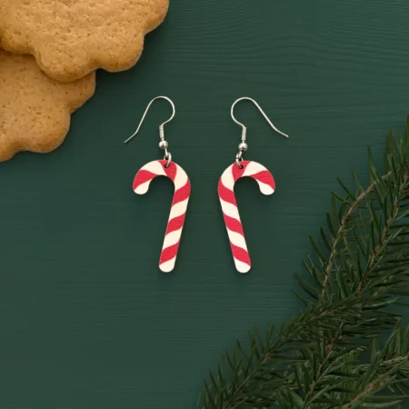 karkkikeppi korvakorut koivus candycane korvikset joulukarkki