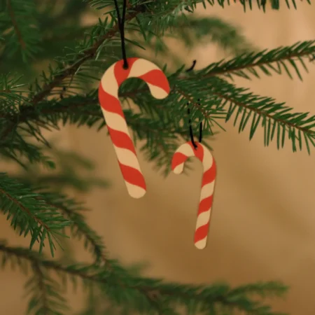 karkkikeppi kuusenkoriste joulu puinen koivus